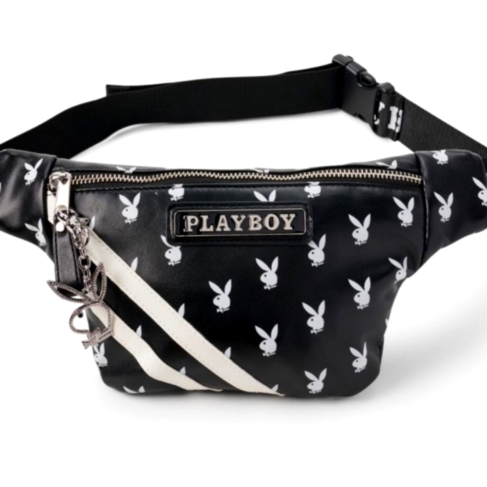 Playboy official licensed bunny logo varsity belt bag fanny pack nwt